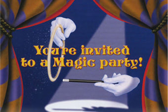 A free magician birthday invitation for childrens magic party