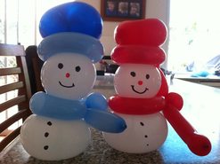 Balloon Snowman for Christmas